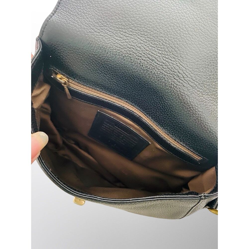 Vintage Coach 1994 Madison Carlyle 4401 Black Leather Crossbody Turnlock Italy - Picture 6 of 13